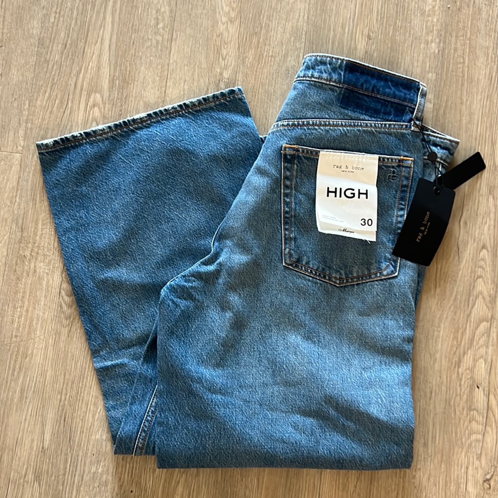 High waist, wide leg, cropped Rag and Bone brand new size 30
